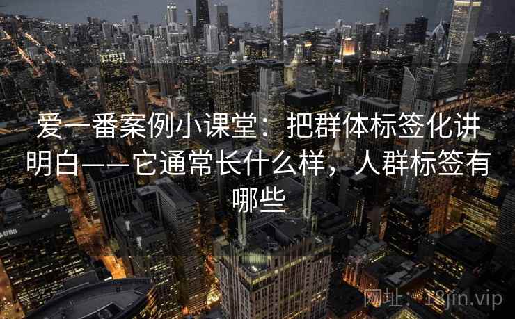 爱一番案例小课堂：把群体标签化讲明白——它通常长什么样，人群标签有哪些