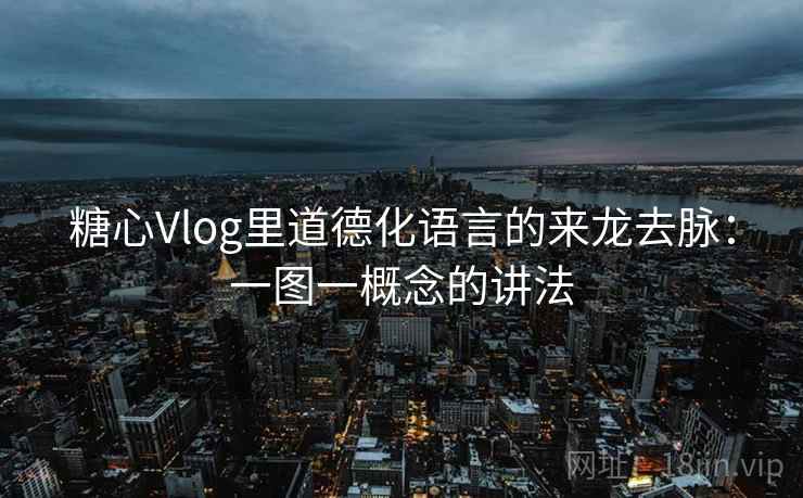 糖心Vlog里道德化语言的来龙去脉：一图一概念的讲法